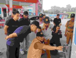 Jelang Lebaran, Polres Lamsel Bersama Kemetrologian Disperindag Lamsel Sidak di SPBU