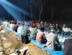 Wujud Syukur, Satgas TMMD ke-120 Kodim 0421/LS dan Warga Gelar Syukuran di Pembangunan Jalan Onderlagh